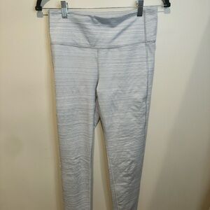 Athleta Light Gray Textured High-Rise Leggings